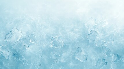 Wall Mural - Blue Ice Cubes Background Texture