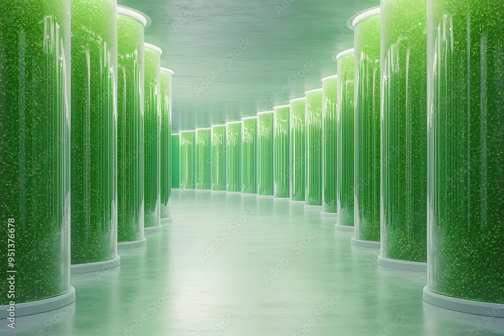 Sustainable biofuel production from algae with a vibrant, bright shot ...