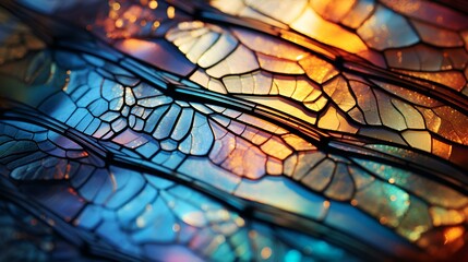 Sticker - a close up of a dragonfly wing. 