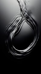 Wall Mural - Photography of water texture motion black backgrounds.