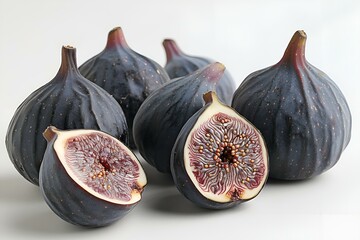 Wall Mural - a group of figs with one cut in half. 