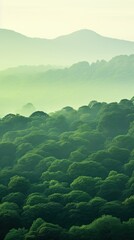 Wall Mural - Forest green vegetation landscape.