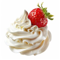 Poster - Delicious whipped cream strawberry dessert