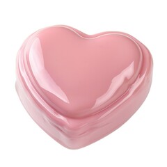 Sticker - Glossy pink heart-shaped box