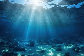 Canvas Print - Empty ocean underwater backgrounds outdoors.