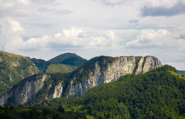 Trascau - Apuseni mountains landscape seen from the Trans Apuseana road in Romania