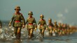 © NASIR - Antique soldiers toy feel like walking on mund and little water