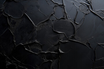 Abstract black matte background, dark painted wall texture, close-up design. AI generation.