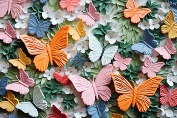 Sticker - Butterflies art backgrounds pattern.