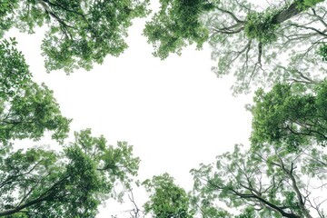 Canvas Print - Lush green tree canopy view