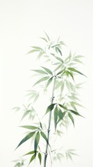 Canvas Print - Leaf backgrounds bamboo plant.