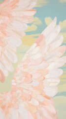 Poster - Angel wing craft collage bird art backgrounds.