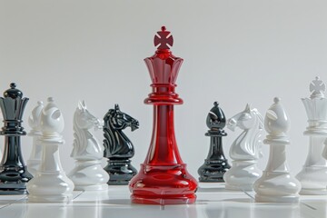 King chess game red intelligence.