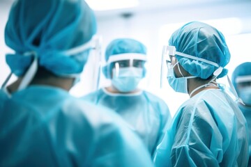 Canvas Print - Doctor team in the operating room hospital surgeon surgery.