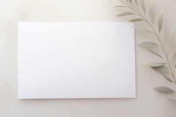 Canvas Print - Simple invitation card mockup white board.