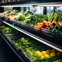 Canvas Print - Photo of supermarket natural light.