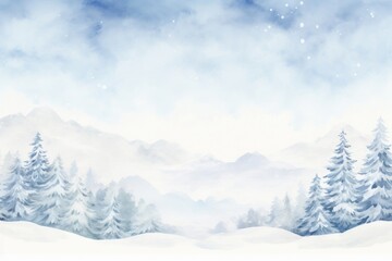 Poster - Snow landscape outdoors winter.