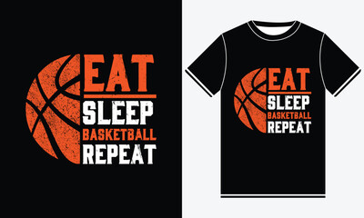 Eat sleep basketball repeat t shirt design
