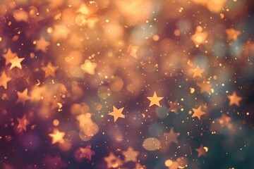 Poster - Star pattern bokeh effect background backgrounds outdoors glitter.