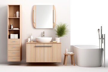 Sticker - Furniture bathroom bathtub cabinet.