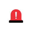 © Ka Han - Warning emergency light icon in flat style. Siren alarm sign symbol
