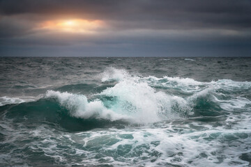 Wall Mural - Storm on the sea. Nature design.