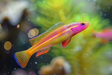 Neon Goby Fish fish aquarium outdoors.