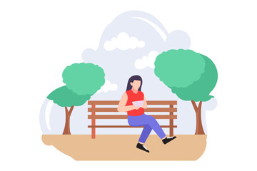 Weekend Activity Flat Design Illustration