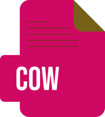 COW ip icon black & grey fill with symbol