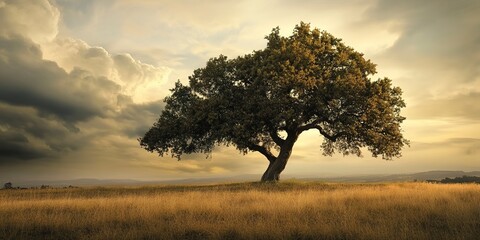 Poster - Sturdy Oak: A Symbol of Strength and Resilience 