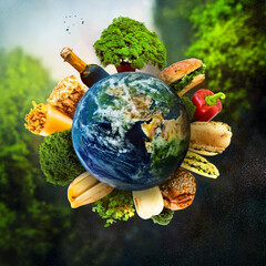 World food day background illustration