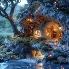 Wall Mural - Enchanted Cave Home