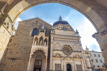 The Basilica of Santa Maria Maggiore in Bergamo Upper City, Italy, Europe.