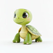 © GUDANG_PNG - 3D cartoon. A turtle, on a solid white background