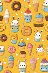 Wall Mural - pattern with sweets