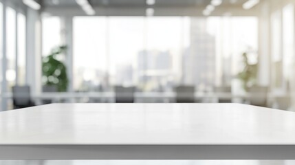 Sticker - White Table In Modern Office with City View