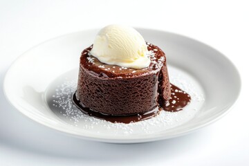 Wall Mural - Chocolate Lava Cake with Ice Cream