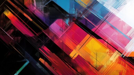 Aufkleber - An abstract background featuring bold, intersecting lines and vibrant hues, adding a modern and artistic touch to the visual.