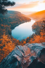 Poster - Lake surrounded by trees