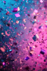 Canvas Print - Confetti Falling From Sky