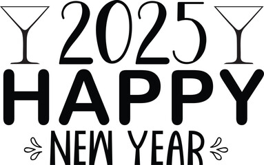 Wall Mural - happy new year 2025
