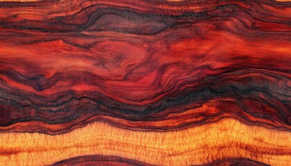 Wall Mural - Exotic padauk wood with vibrant red tones, ideal for luxury furniture accents, luxury wood texture, vivid elegance