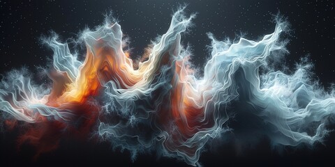 Canvas Print - fire and smoke