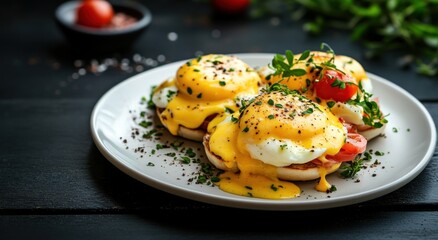 Sticker - Delicious Eggs Benedict with Hollandaise Sauce