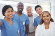 © peopleimages.com - Selfie, portrait or doctors in hospital for healthcare, professional or pride with diversity. Medical specialist, surgery or team with smile for synergy, collaboration or support in solidarity