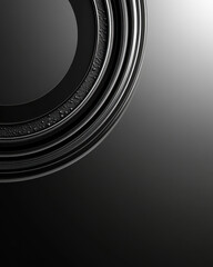 Wall Mural - Sleek black symbol with smooth finish.