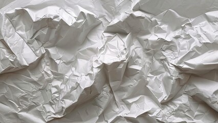 Wall Mural - Abstract background of crumpled white paper with a textured surface.