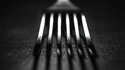 Poster - Fork Close-up with Shadows