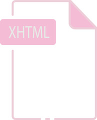 XHTML File format minimal icon outline