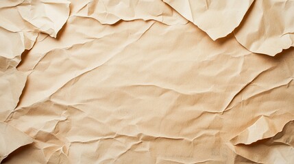 Textured crumpled paper background ideal for creative design, artwork, or craft projects.